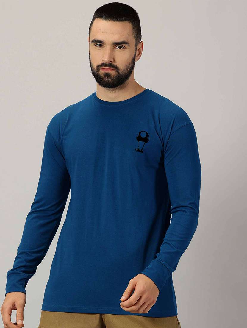 teal cotton back print tshirt - 21026839 -  Standard Image - 1