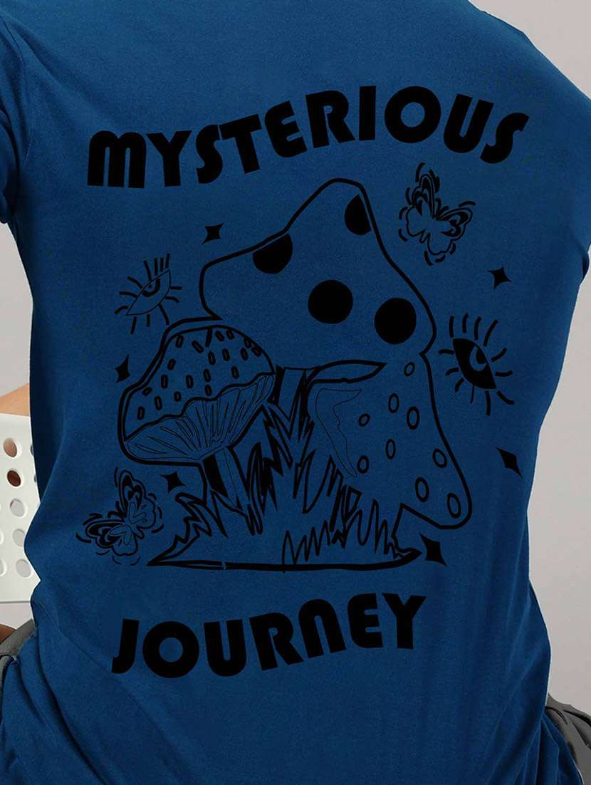 teal cotton back print tshirt - 21026839 -  Standard Image - 4