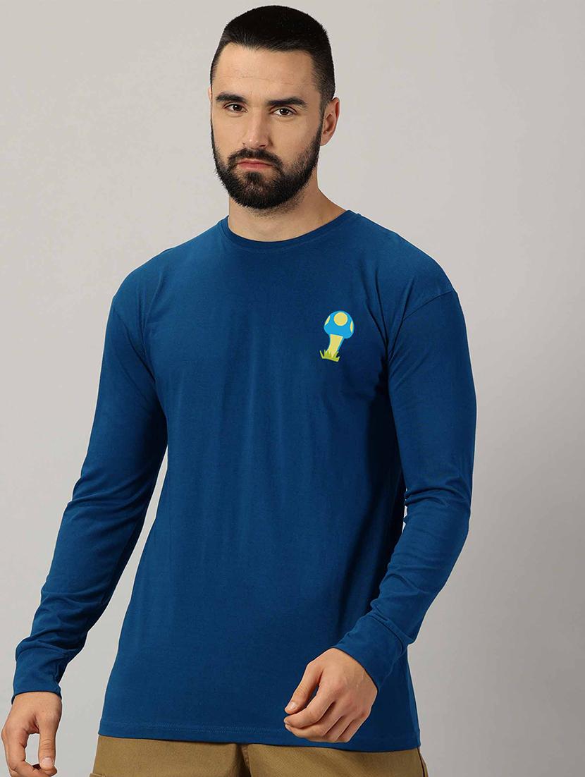 teal cotton back print tshirt - 21026842 - Standard Image - 1