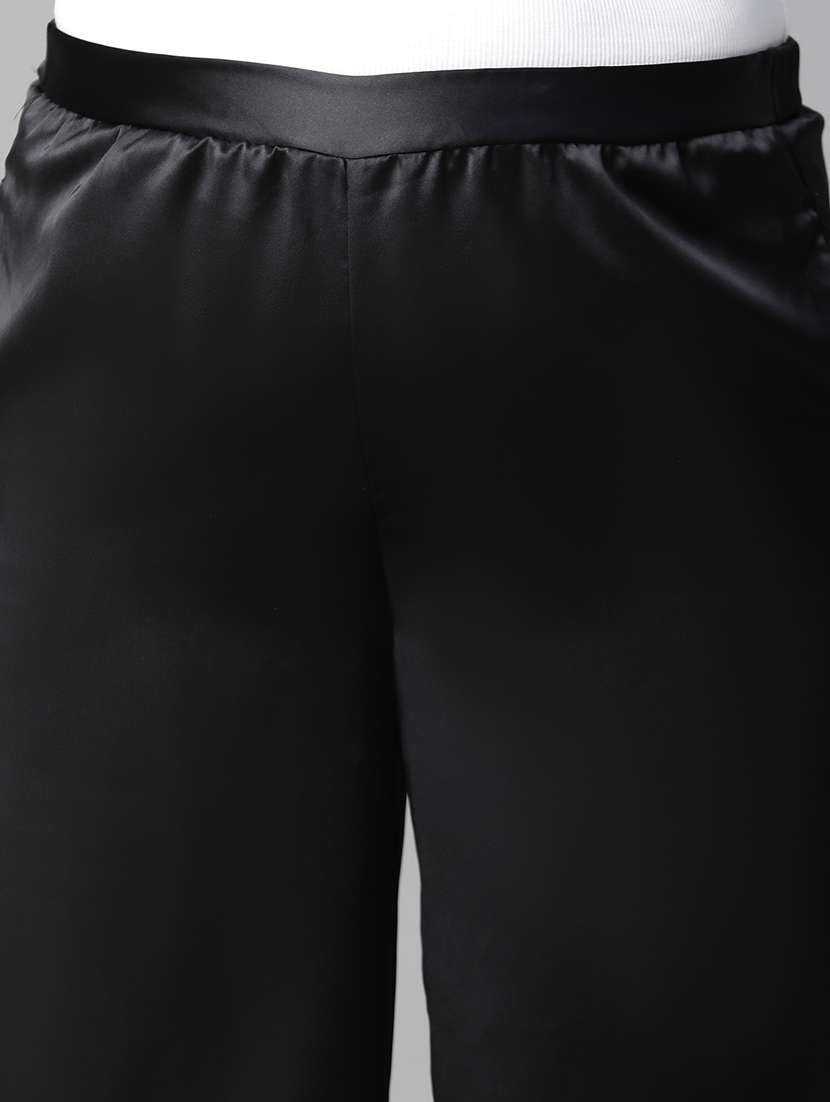 solid black plus size flat front trouser - 21026994 -  Standard Image - 6
