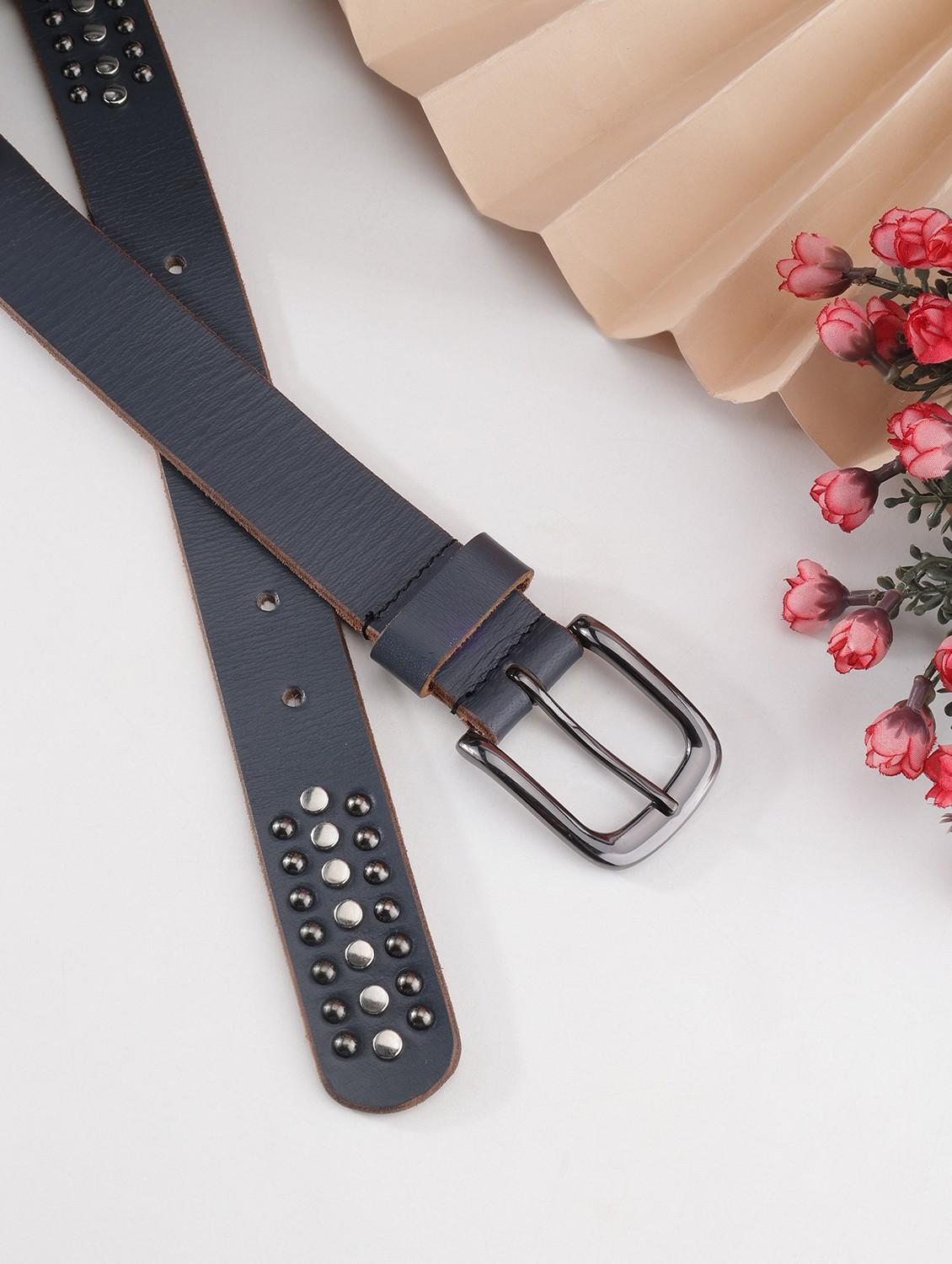 grey solid buckle belt - 21027046 - Zoom Image - 0