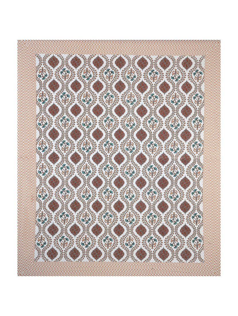 texstylers cotton floral print jaipuri 90 x 100 inches double bedsheet with 2 pillow covers - 21027145 - Standard Image - 4