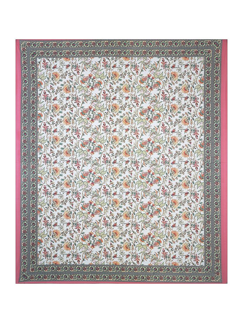 texstylers cotton floral print jaipuri 90 by 100 inches queen size bedsheet with 2 pillow covers - 21027147 - Standard Image - 4
