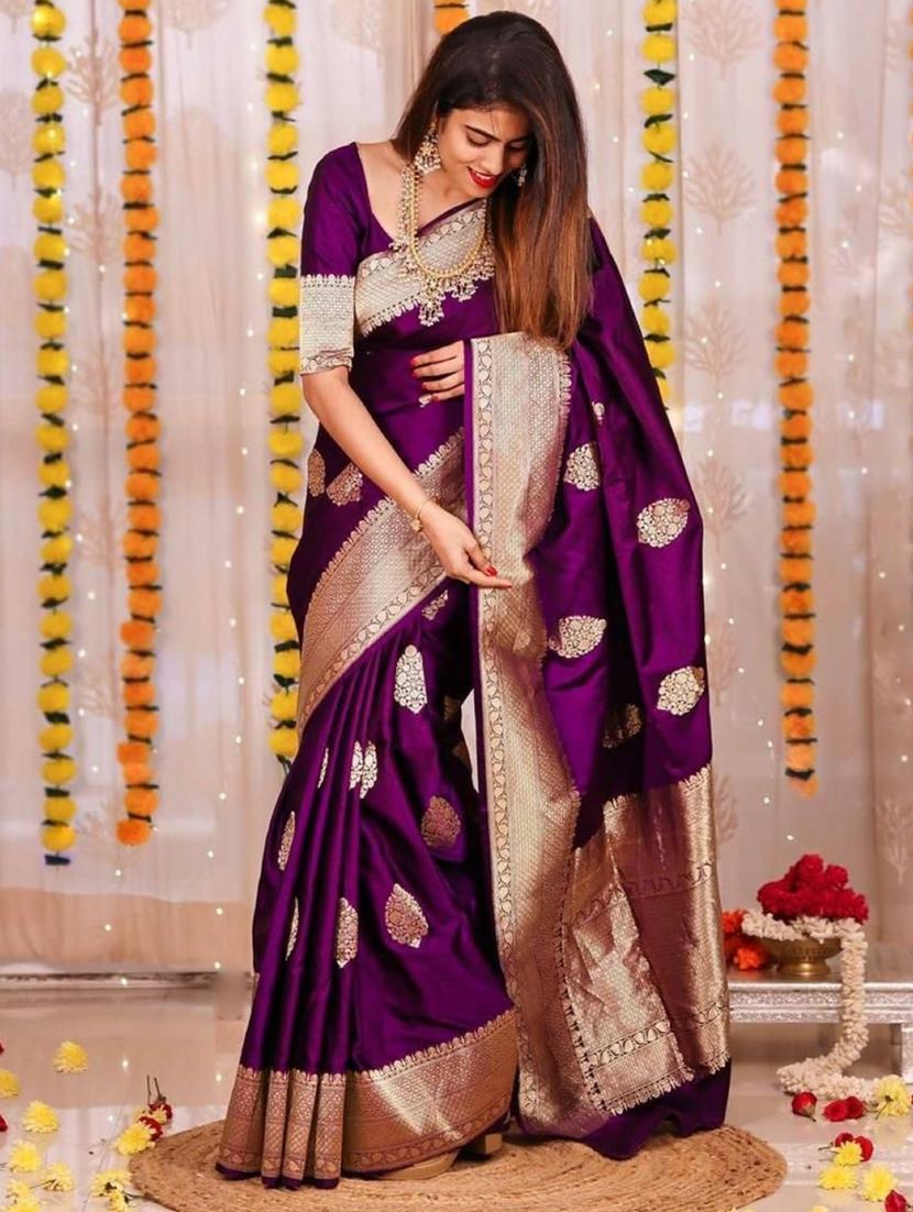 women self design banarasi saree with blouse - 21028652 -  Standard Image - 1
