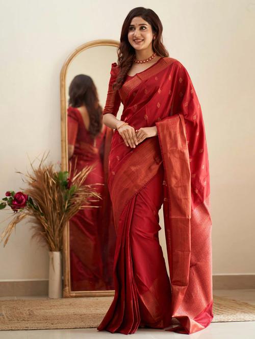 women self design banarasi saree with blouse - 21028715 - Standard Image - 0