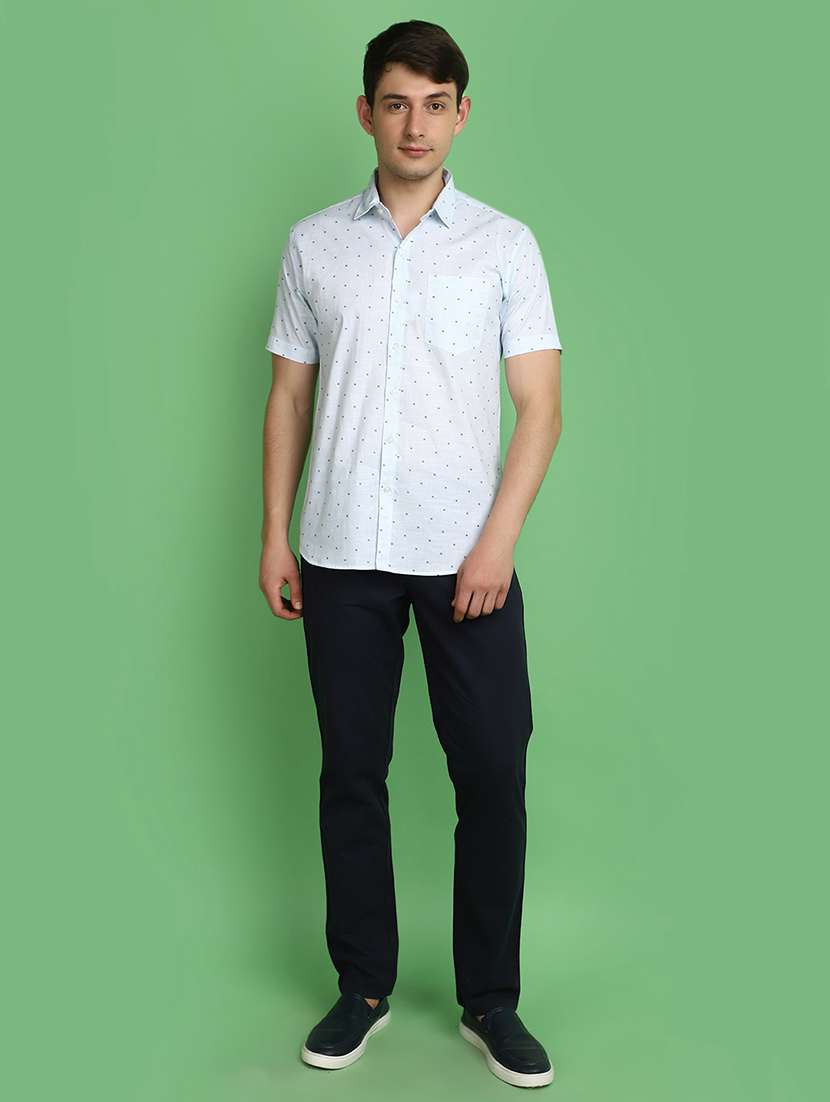 men solid regular fit chinos casual trouser - 21029022 -  Standard Image - 4