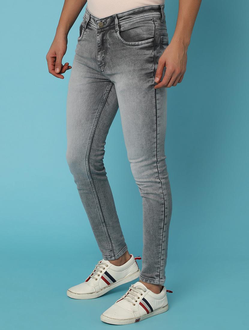 men mid rise plain denim jeans - 21029066 -  Standard Image - 1