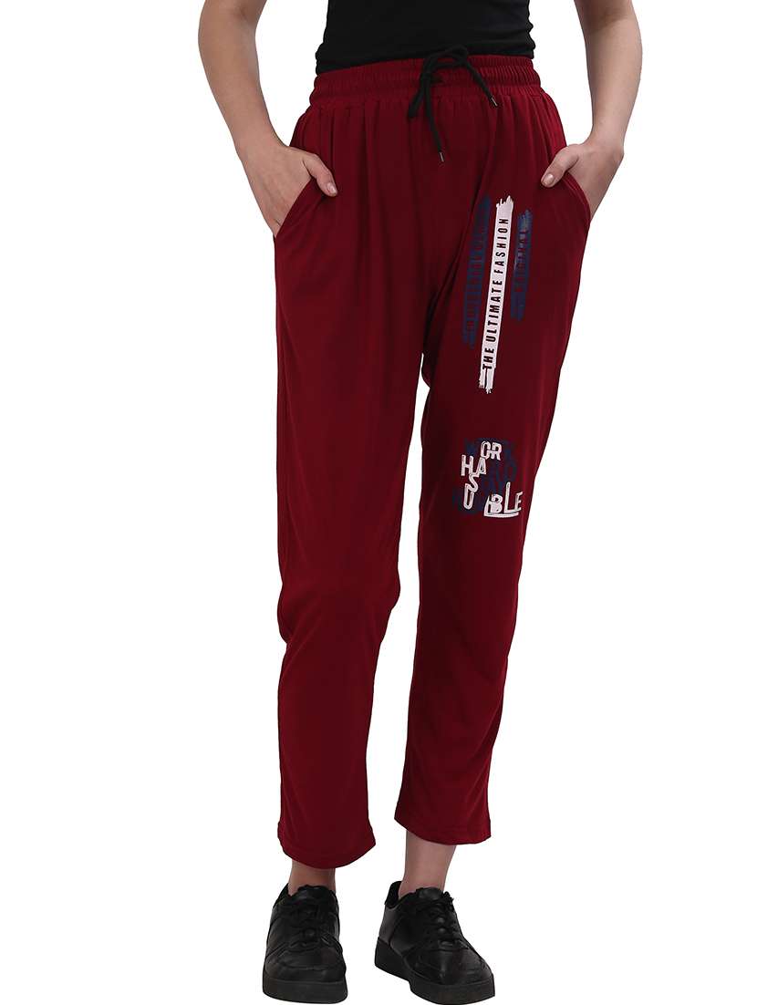 women high rise track pant