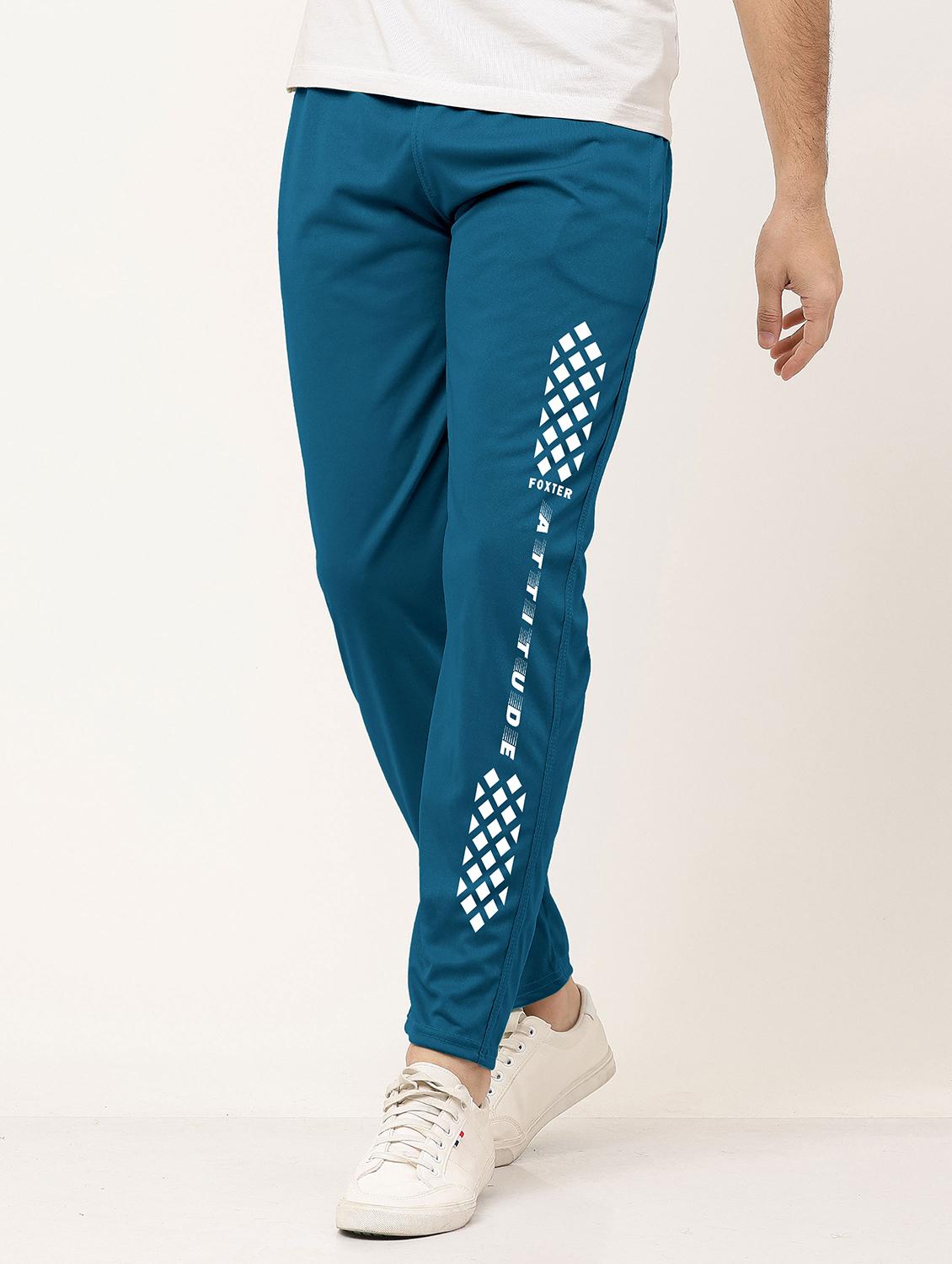 teal polyester  full length track pant - 21029951 -  Standard Image - 1