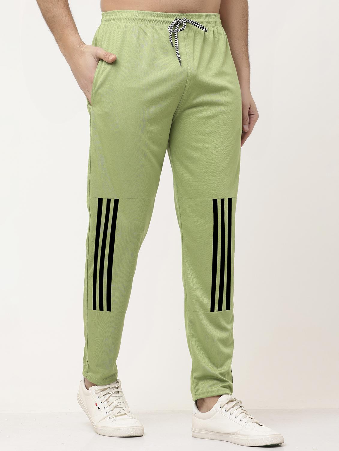 green polyester  full length track pant - 21029970 -  Standard Image - 1