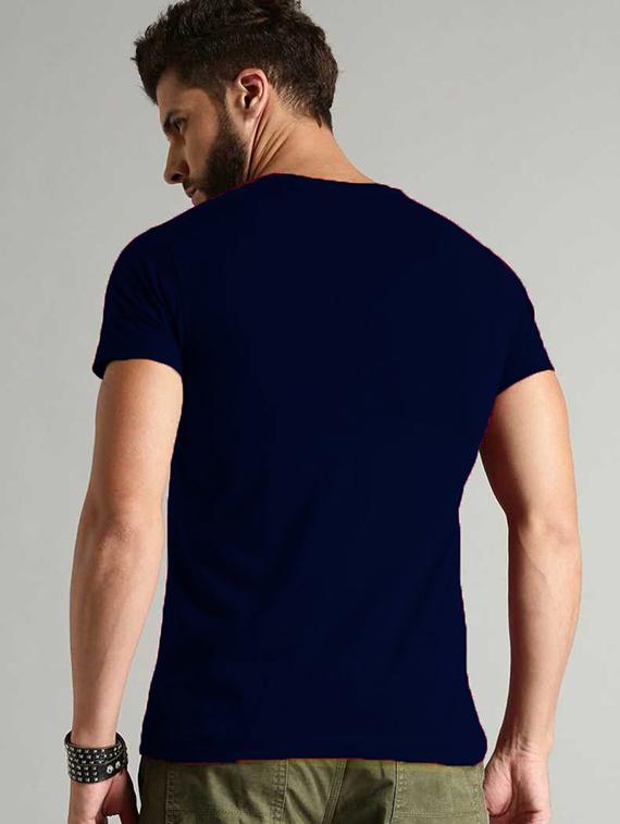men round neck front print t-shirt - 21030608 - Standard Image - 1