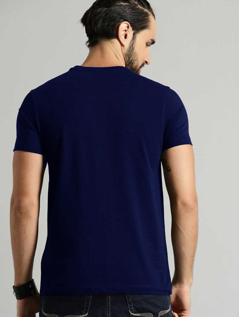 men round neck front print t-shirt - 21030653 - Standard Image - 1