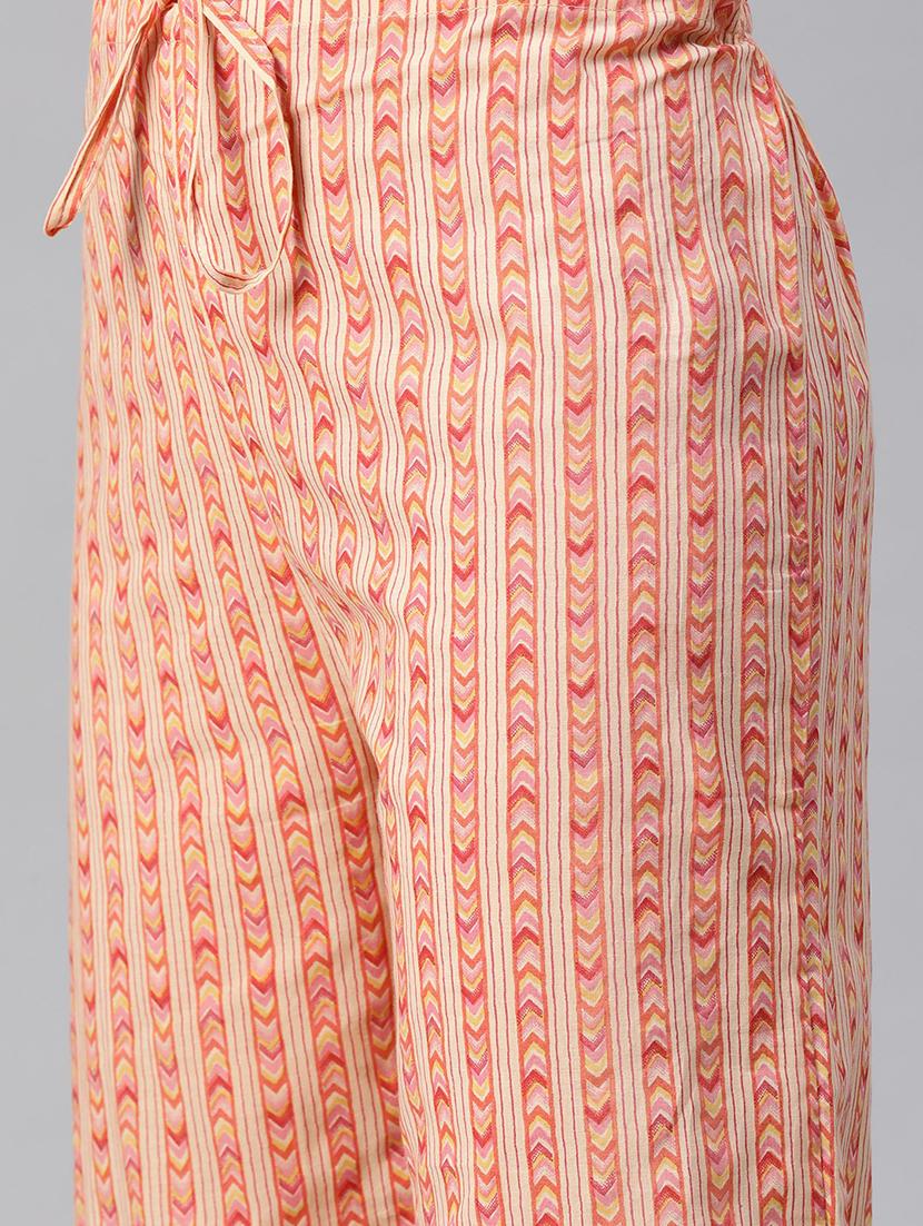 orange kurta pant set with dupatta - 21031179 - Standard Image - 4