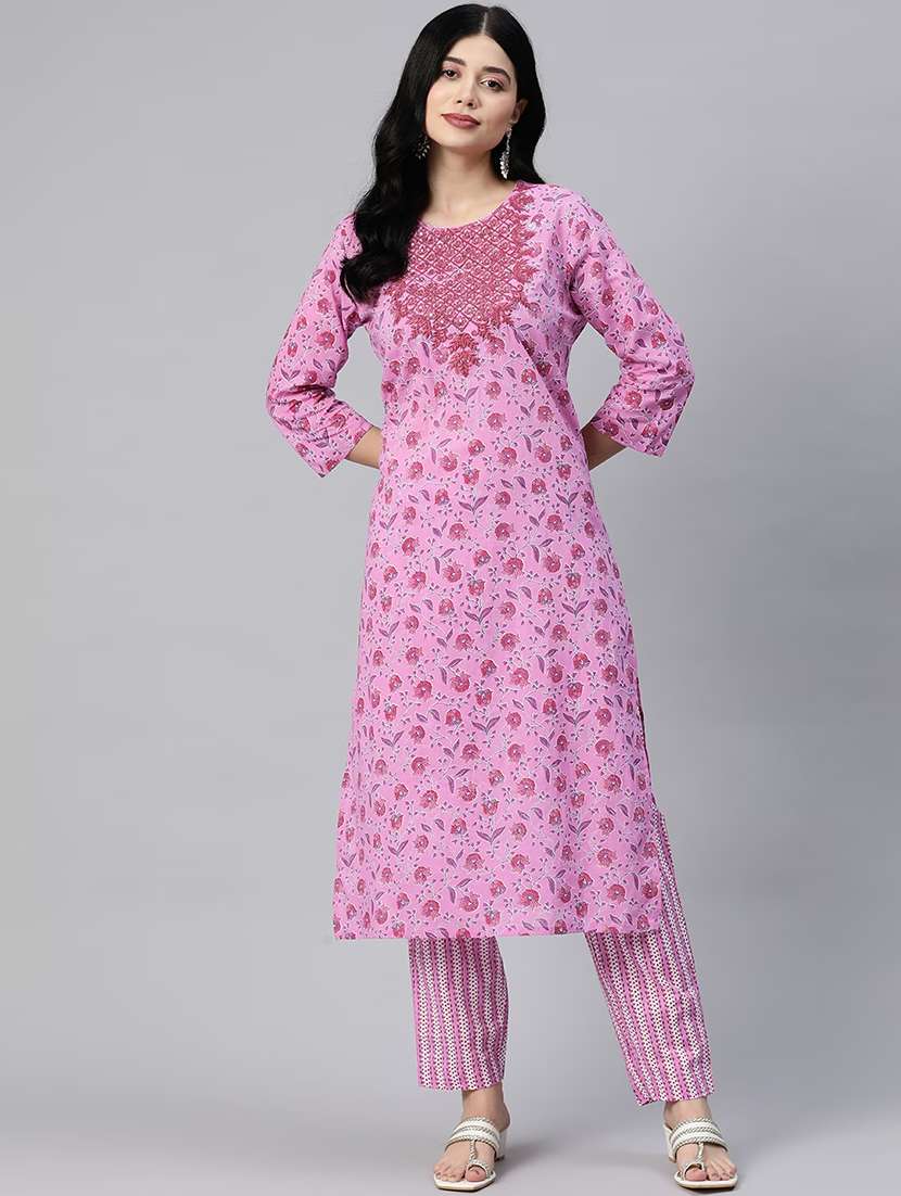 purple kurta pant set - 21031183 -  Standard Image - 1