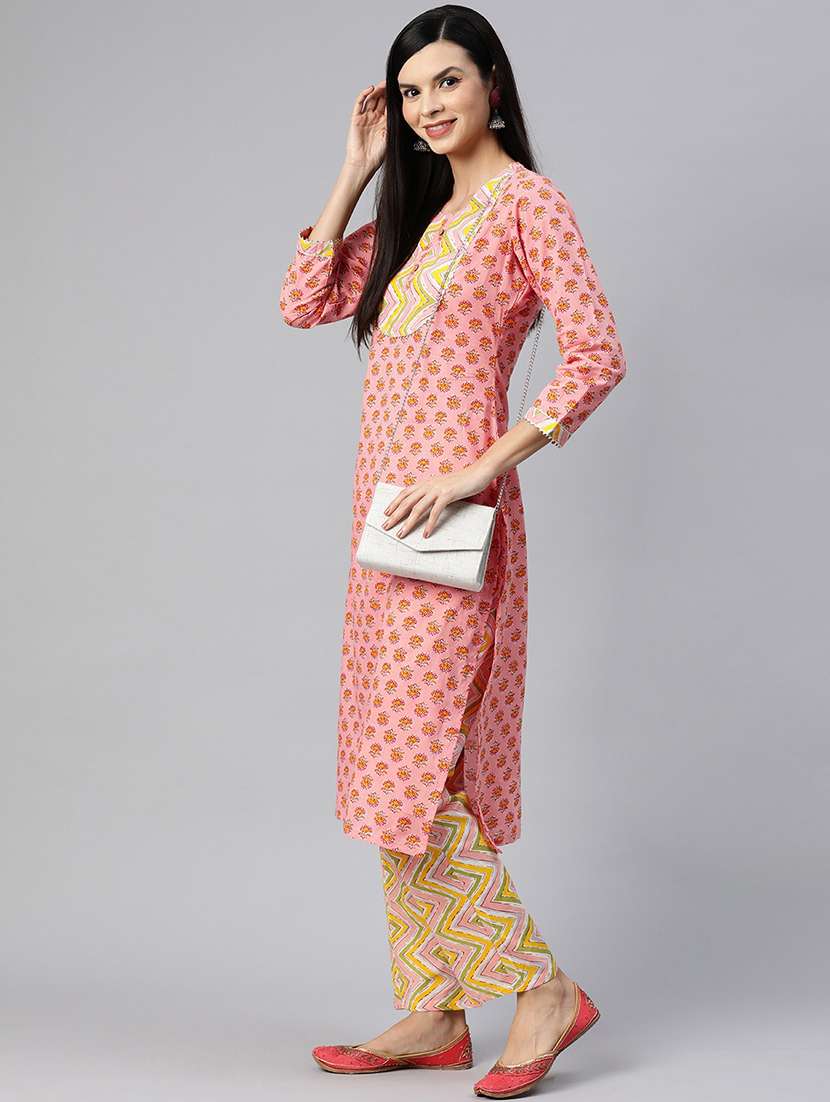 orange kurta pant set - 21031192 - Standard Image - 1