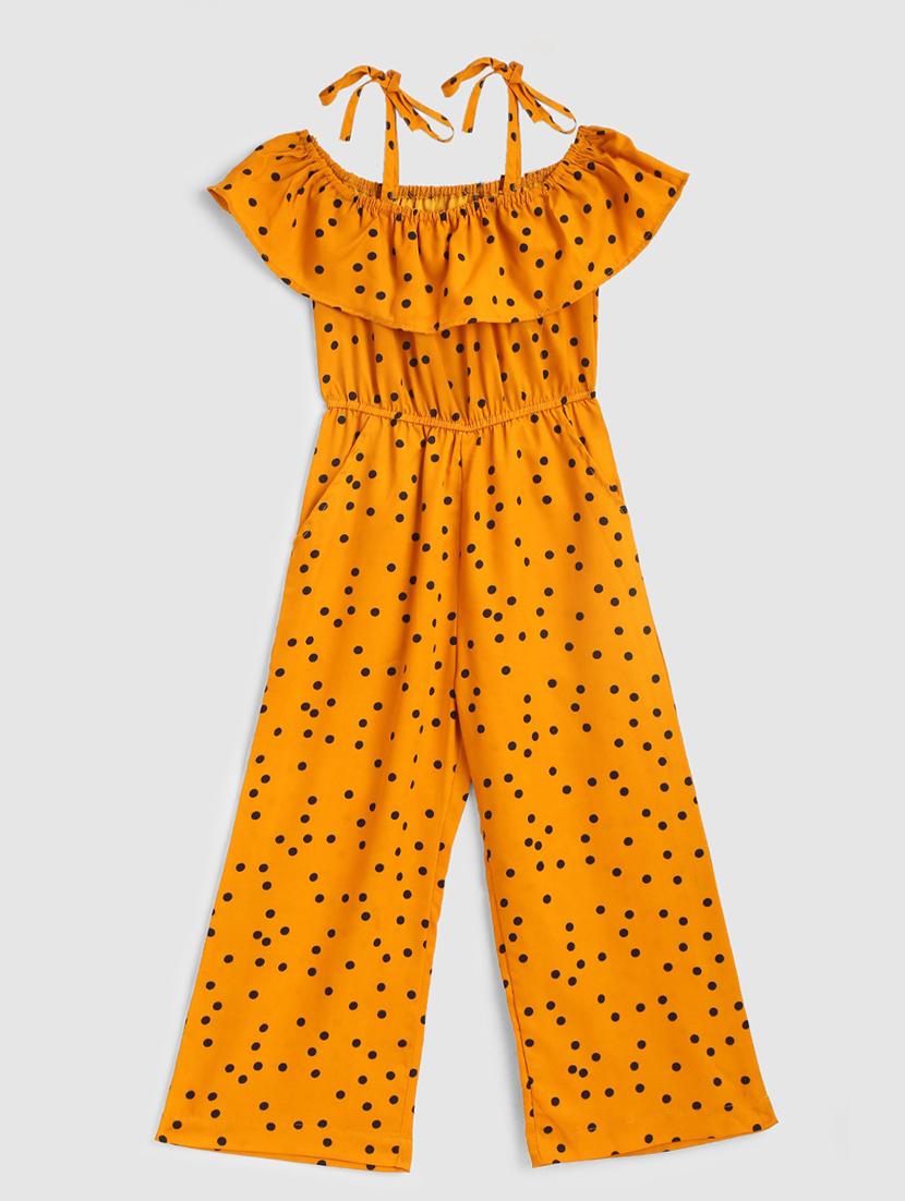 yellow printed full length jumpsuit - 21031620 - Standard Image - 1