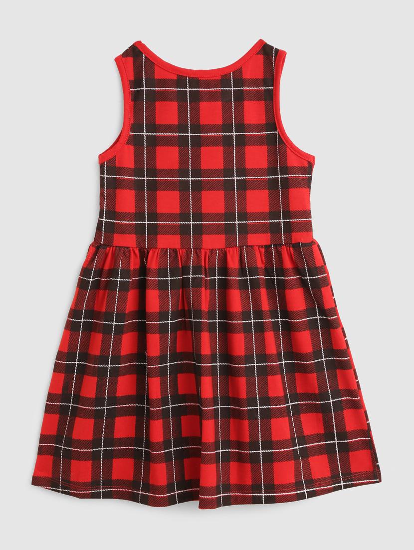 red cotton blend frock - 21031643 - Standard Image - 1