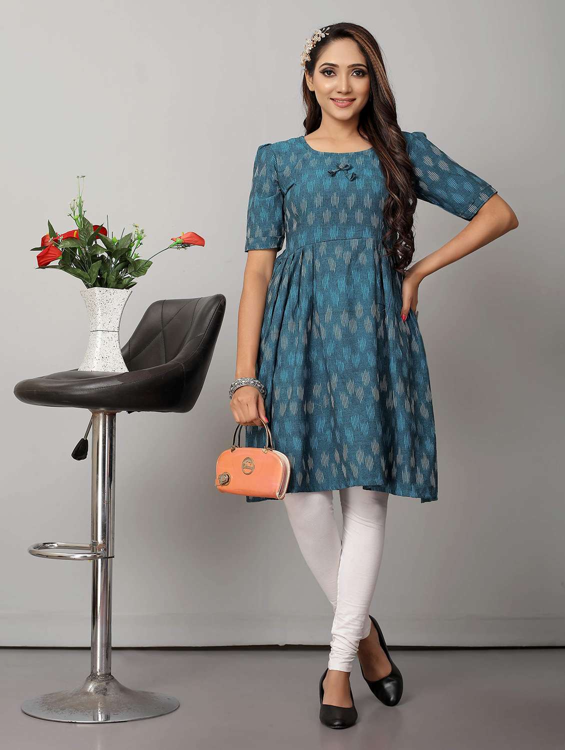 women printed a-line kurta