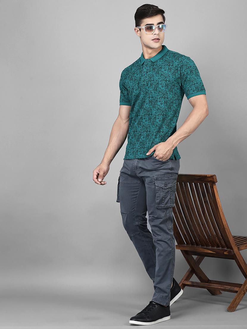 grey cotton blend cargos casual trousers - 21031765 - Standard Image - 4