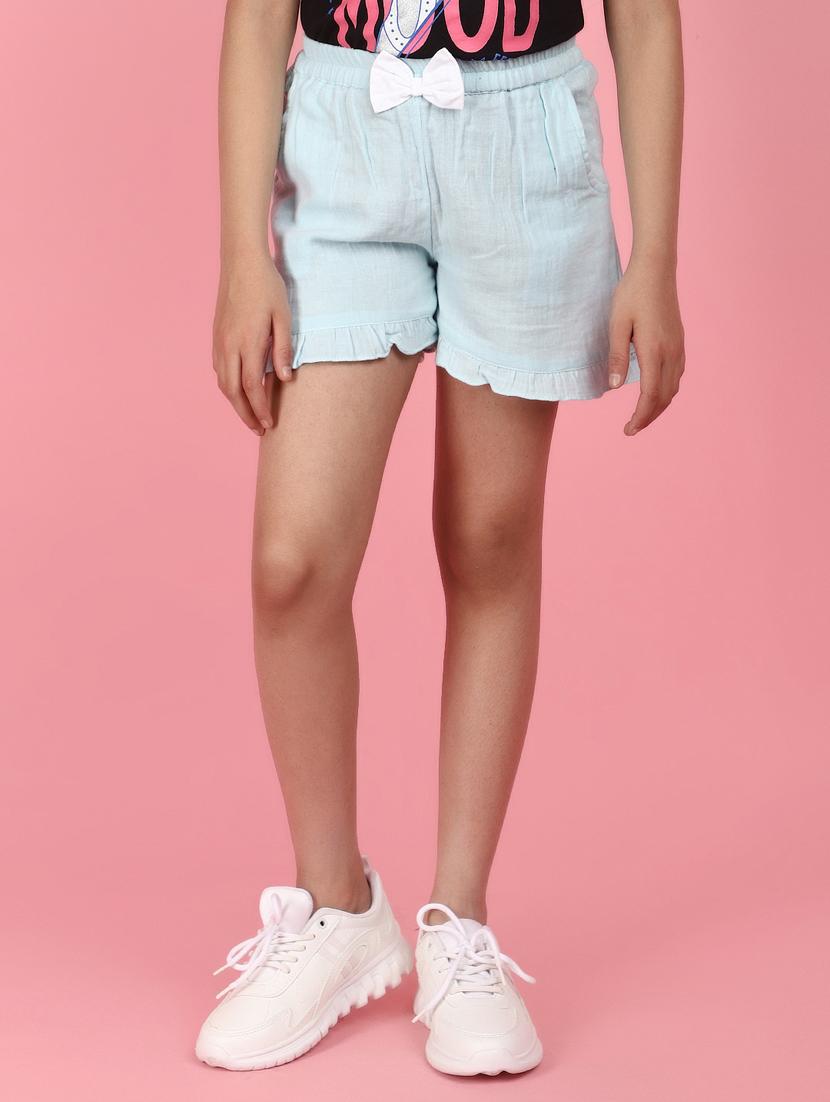 purist blue rayon shorts
