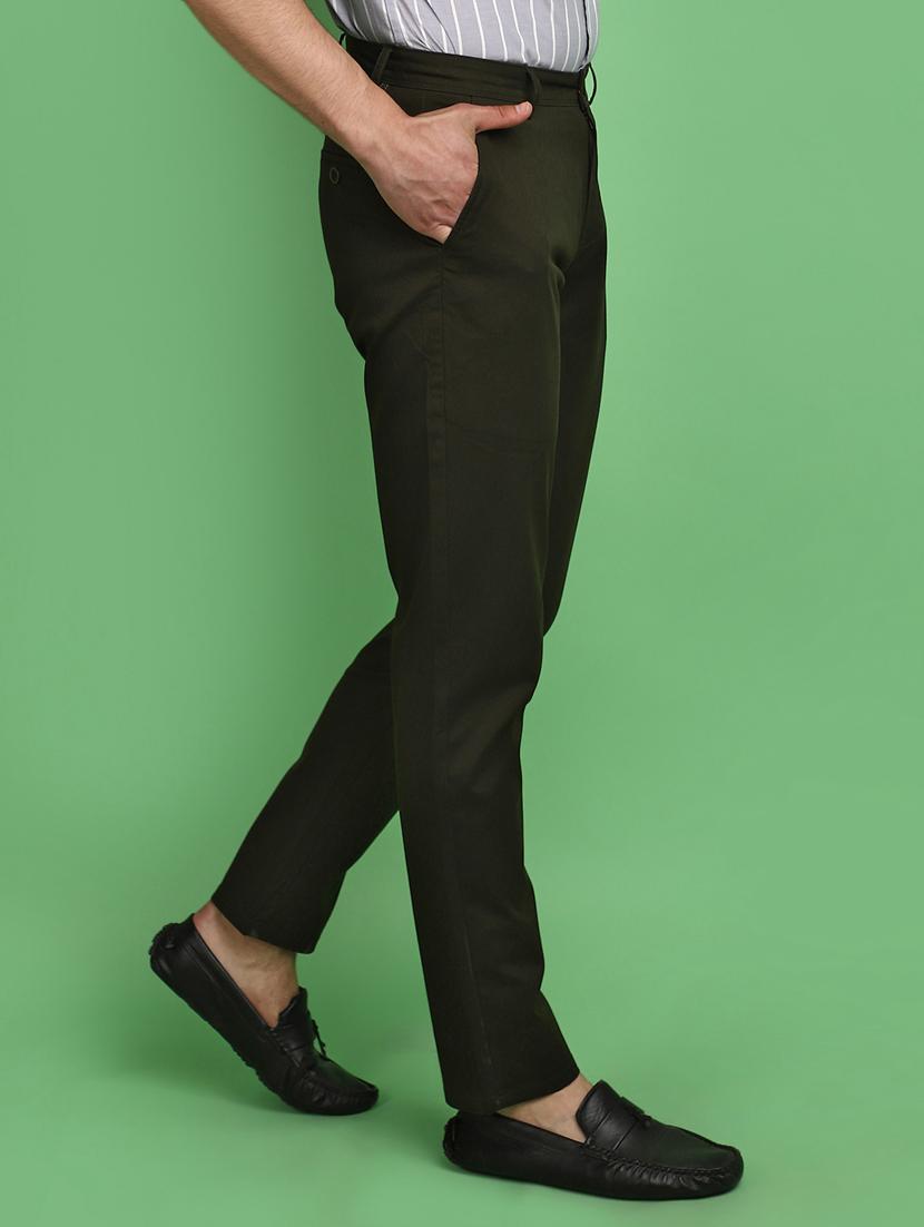 men solid ankle length chinos - 21031841 - Standard Image - 1