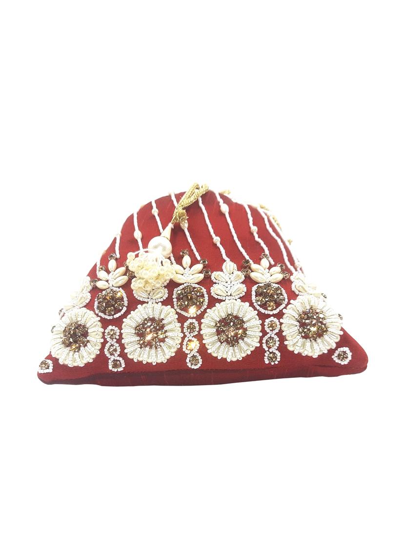red embellished ethnic potlis - 21031991 - Standard Image - 4