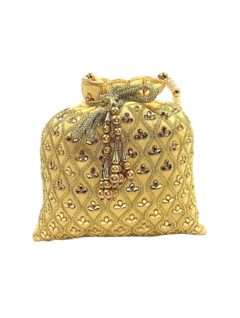 red embellished ethnic potlis - 21031993 - Zoom Image - 0