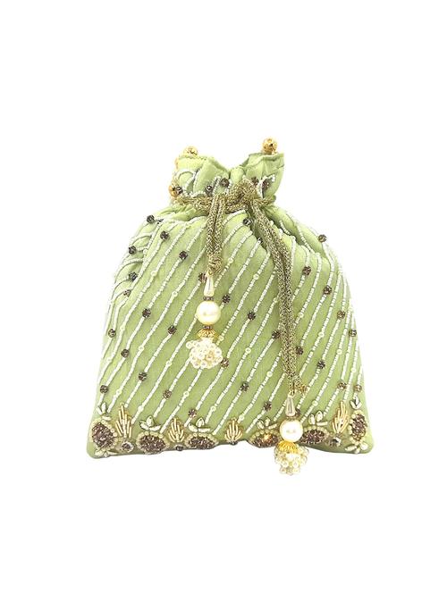 neo mint embellished ethnic potlis - 21031997 - Standard Image - 0