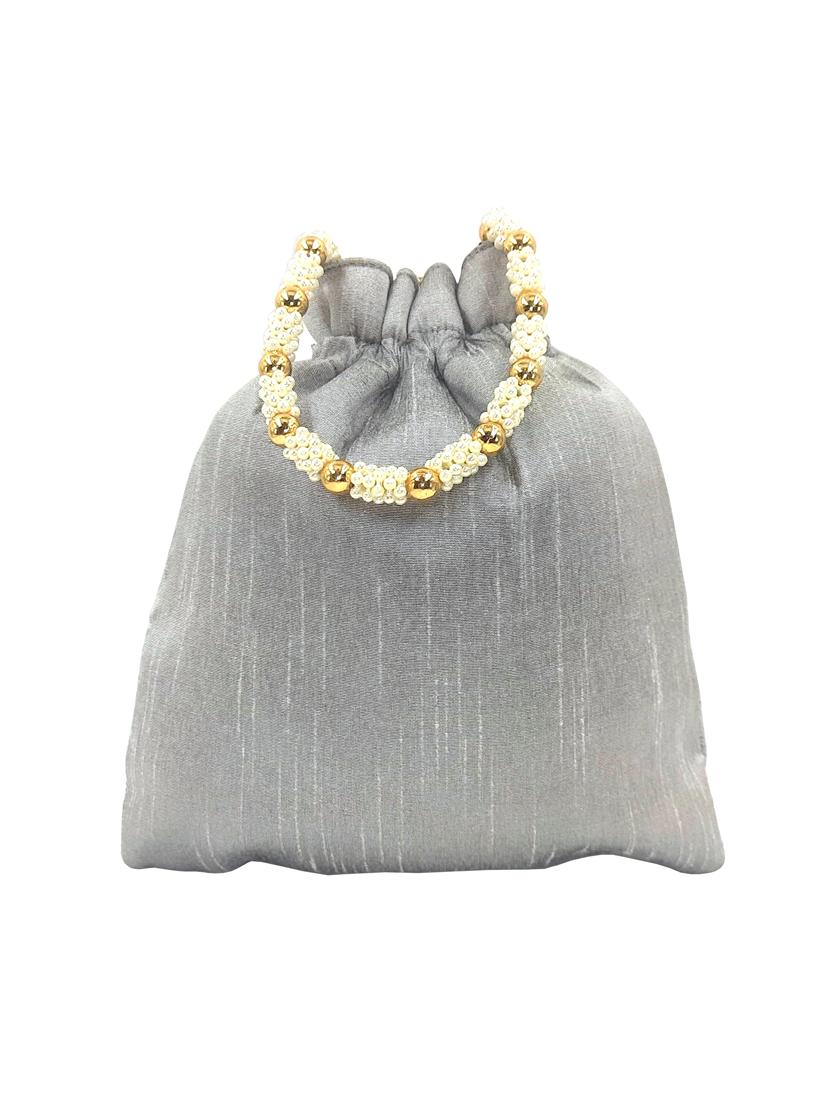 grey embellished ethnic potlis - 21031998 - Standard Image - 1