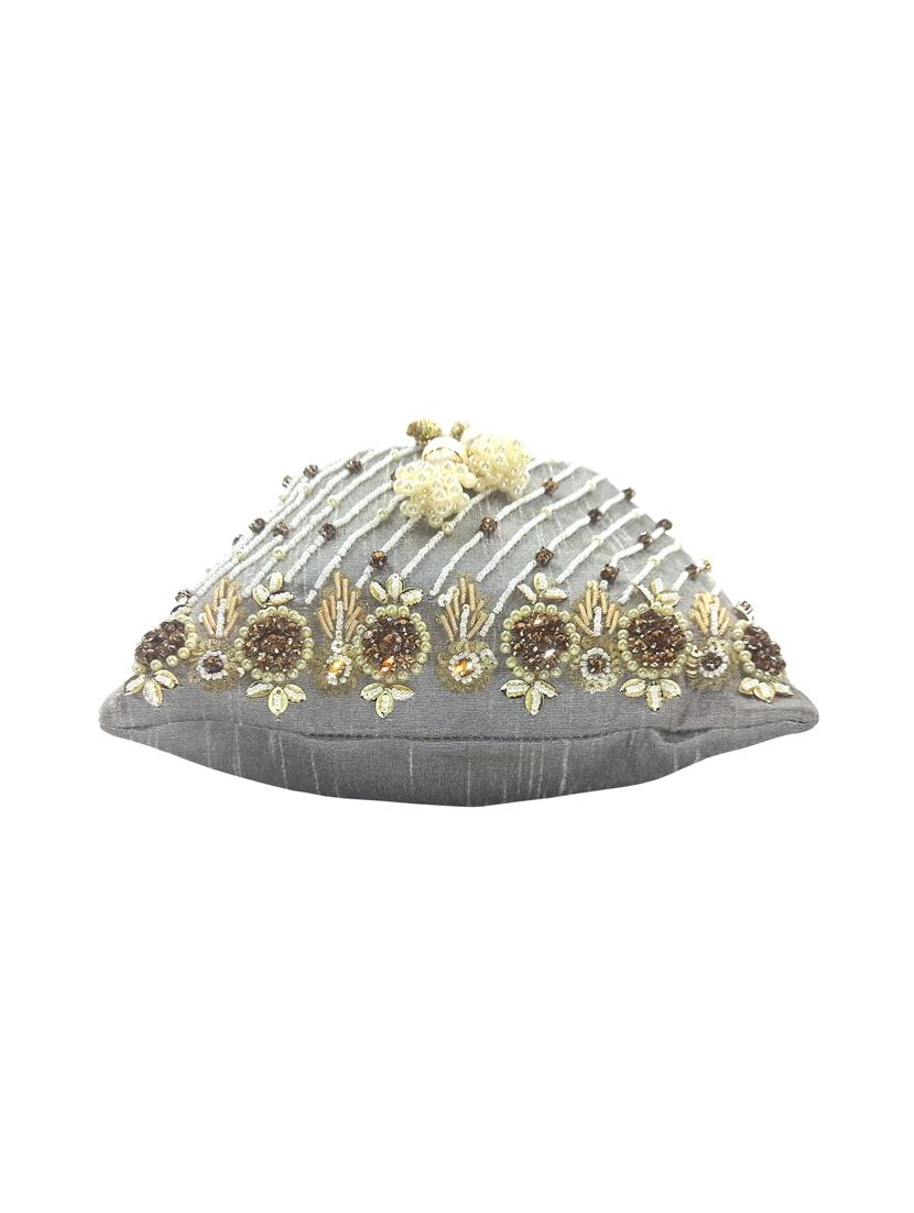 grey embellished ethnic potlis - 21031998 - Standard Image - 4