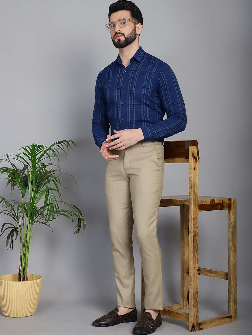 blue cotton formal shirt - 21032037 -  Standard Image - 4