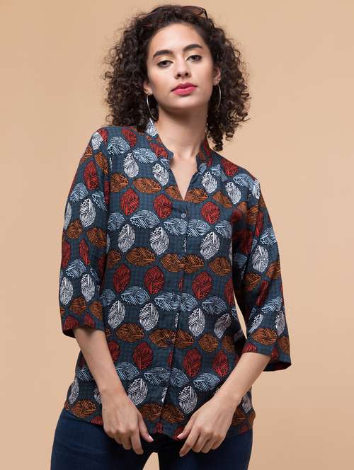 women multi colored shirt top - 21032526 - Standard Image - 0
