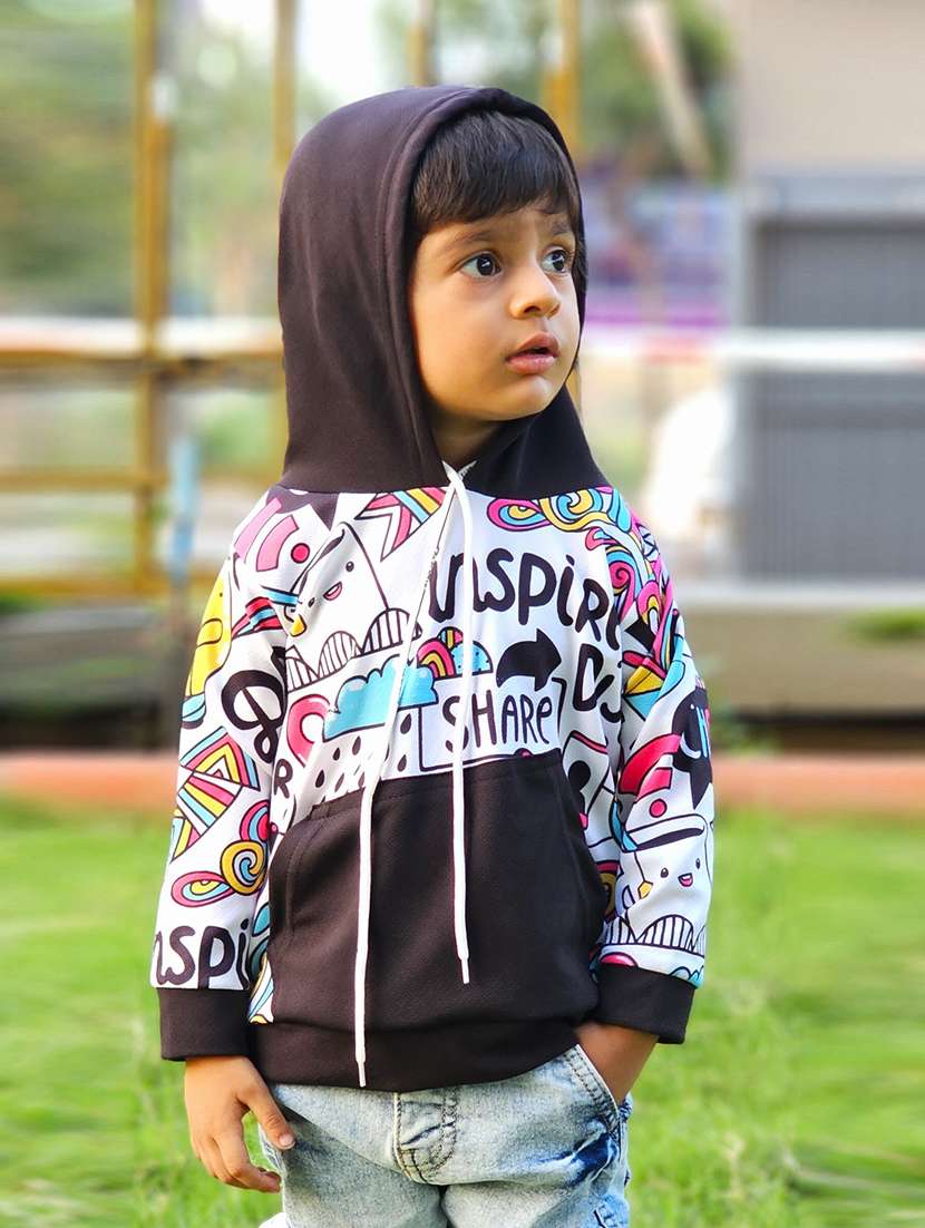 boys printed hooded t-shirt - 21033457 -  Standard Image - 1