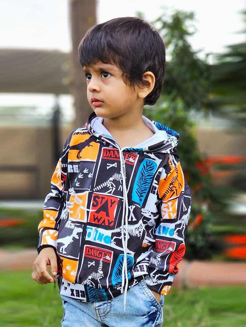 boys printed hooded t-shirt - 21033458 -  Standard Image - 1