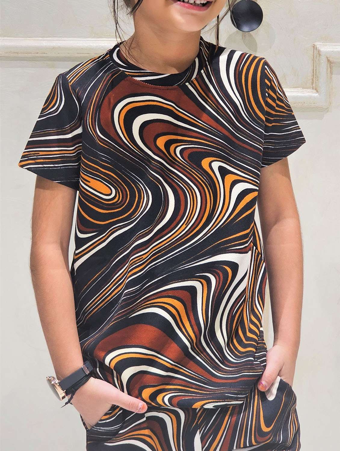 girls printed t-shirt and pajama set - 21033518 -  Standard Image - 4