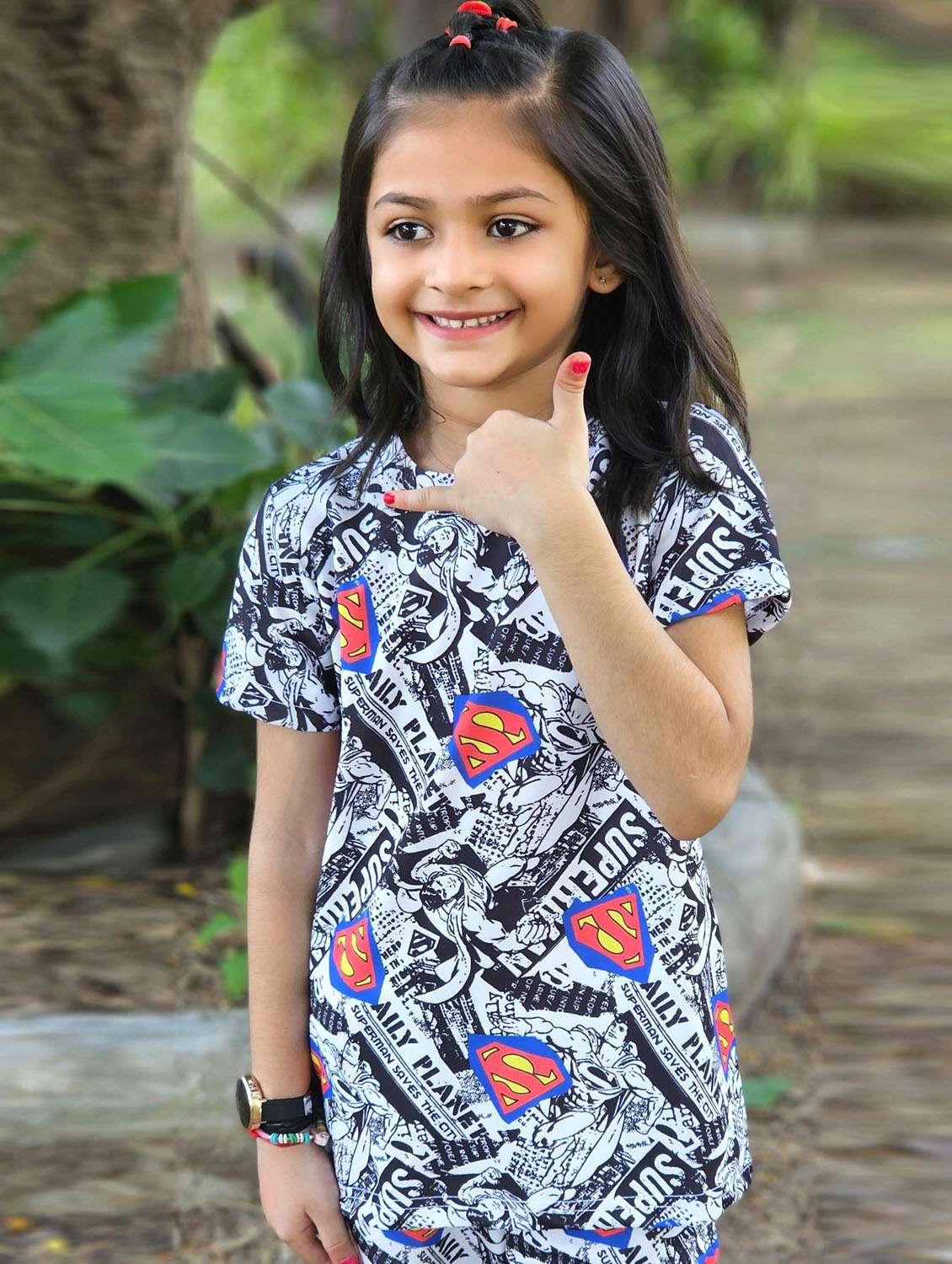 girls printed t-shirt and pajama set - 21033536 -  Standard Image - 4