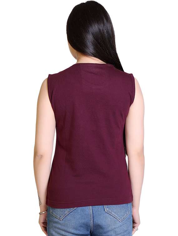 women chest print cotton t-shirt - 21033694 -  Standard Image - 1