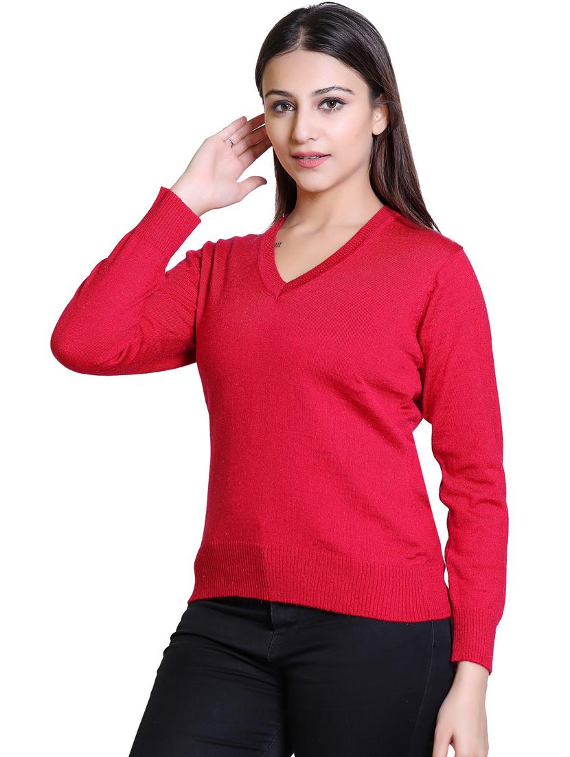 red wool pullover - 21033763 - Standard Image - 1