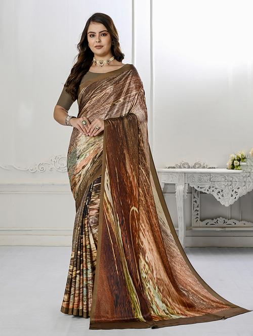 women multi color printed saree with blouse - 21034022 - Standard Image - 0