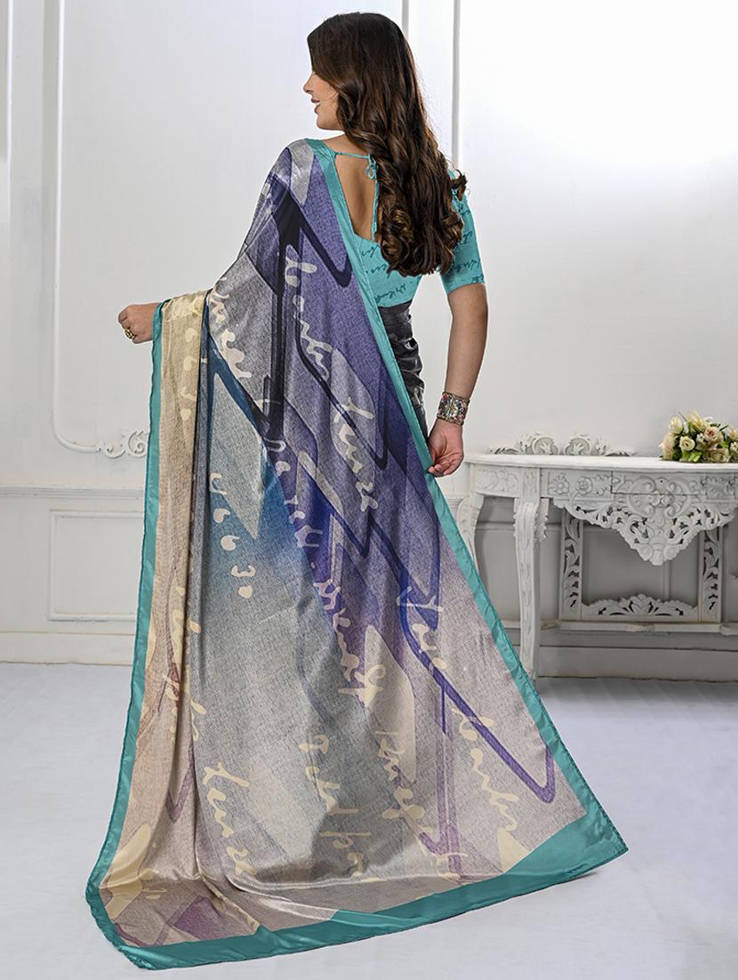 women multi color printed saree with blouse - 21034029 - Standard Image - 1
