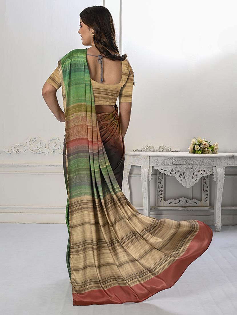 women multi color printed saree with blouse - 21034033 -  Standard Image - 1