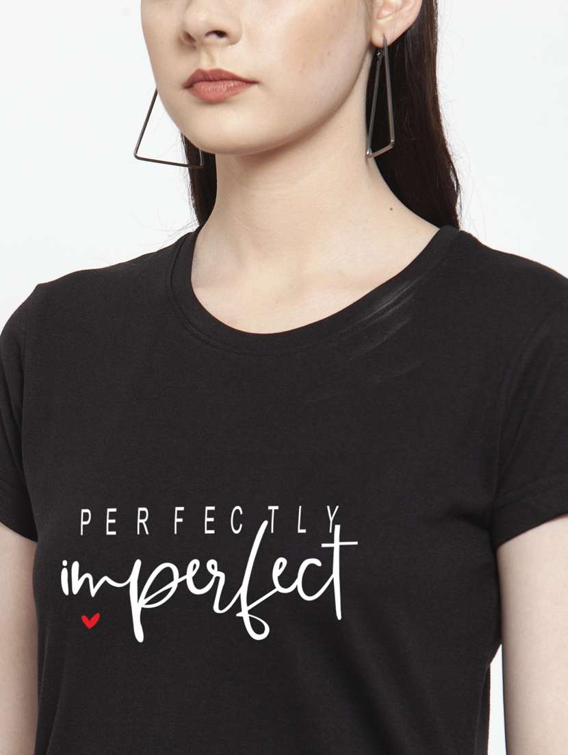 women round neck chest print t-shirt - 21034269 -  Standard Image - 4