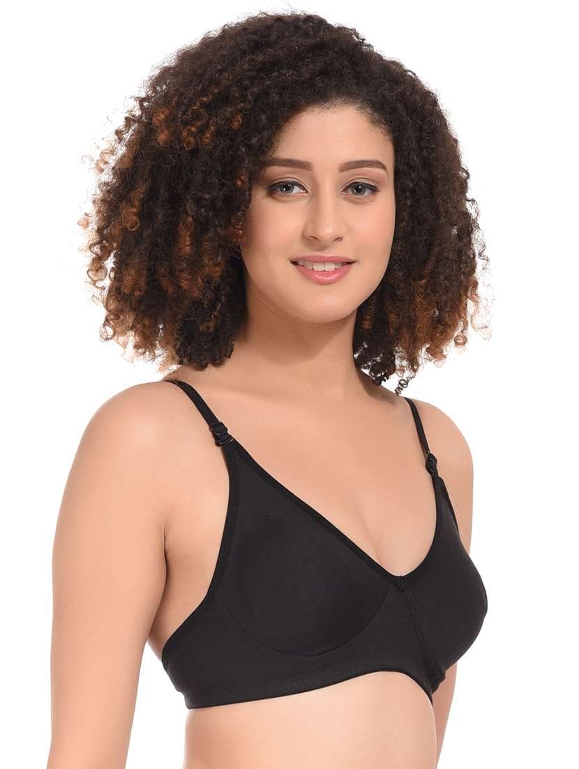 black hosiery tshirt bra - 21034458 -  Standard Image - 1