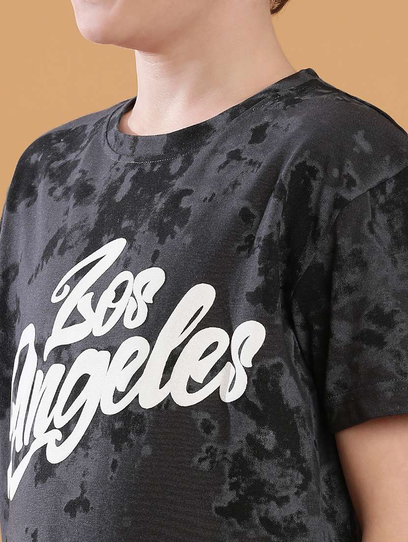 boys tie & dye printed t-shirt & short sets - 21034767 -  Standard Image - 4