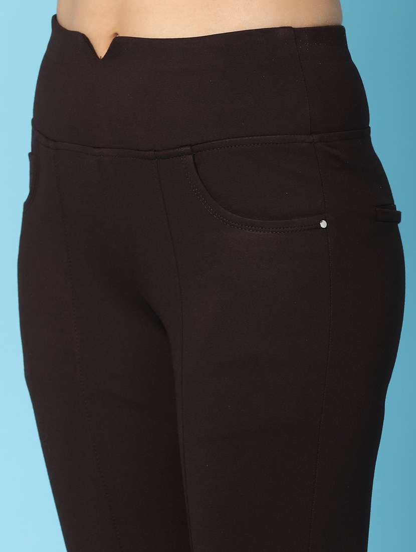 women solid mid rise jegging - 21035054 -  Standard Image - 4