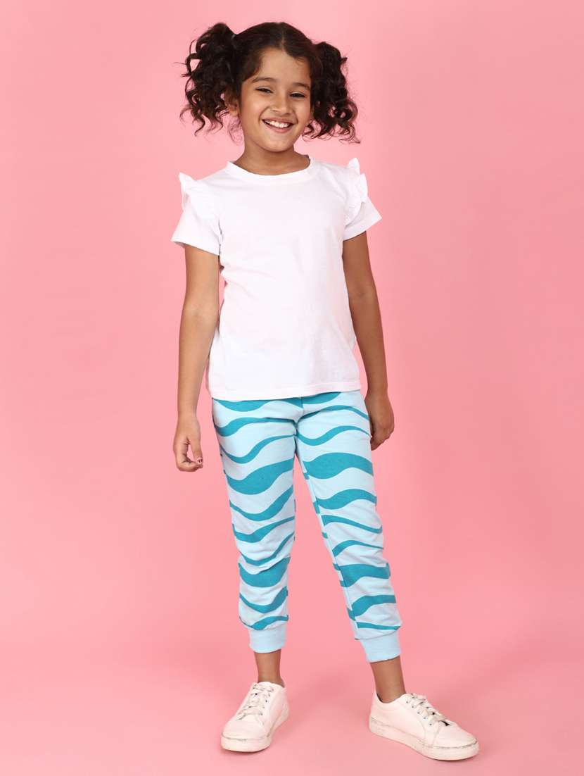 girls printed cotton casual trouser - 21035543 -  Standard Image - 4