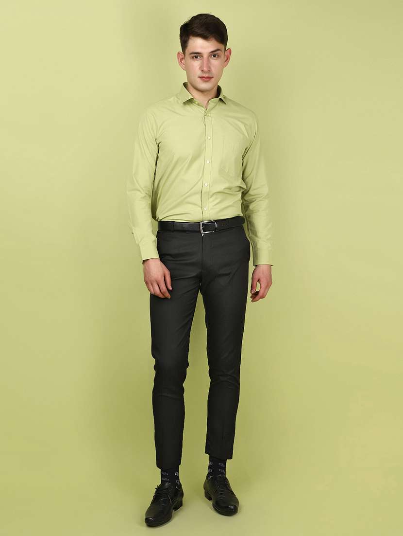 men mid rise cotton flat front formal trouser - 21035545 -  Standard Image - 4