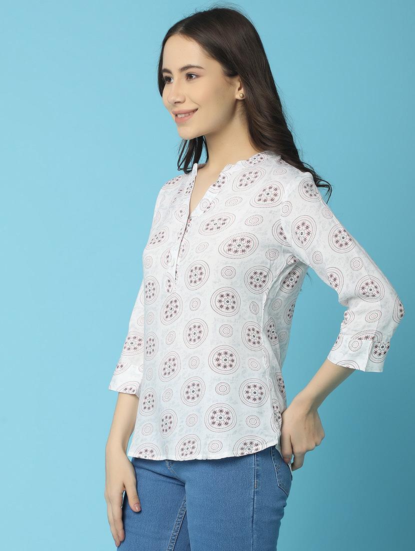 women printed rayon top - 21035548 - Standard Image - 1