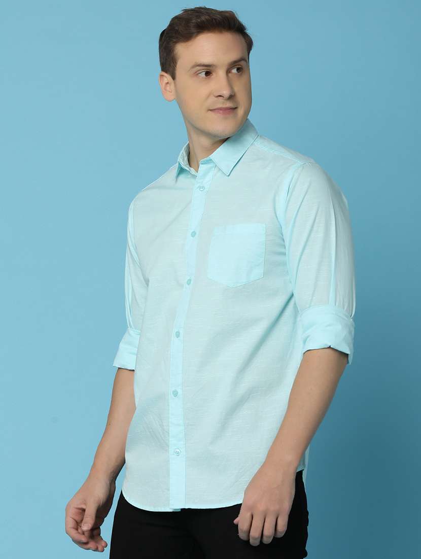 men solid cotton casual shirt - 21035567 -  Standard Image - 1