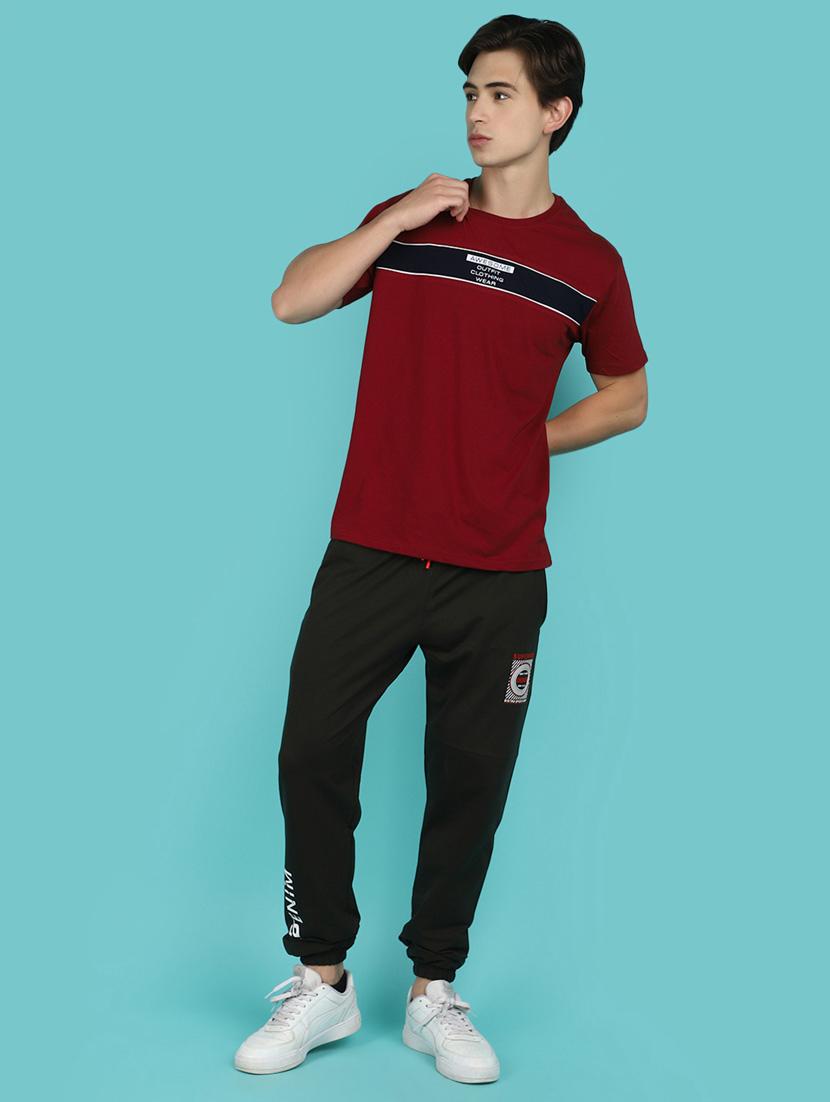 men placement cotton full length track pant - 21035678 - Standard Image - 4